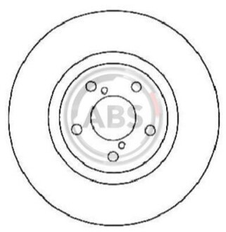 Тормозной диск передний вентилируемый A.B.S. 17955