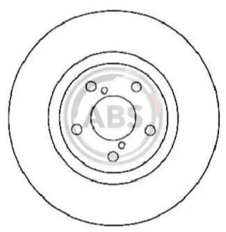 Тормозной диск передний вентилируемый A.B.S. 17955