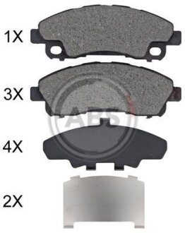 Тормозные колодки дисковые, комплект A.B.S. 35140