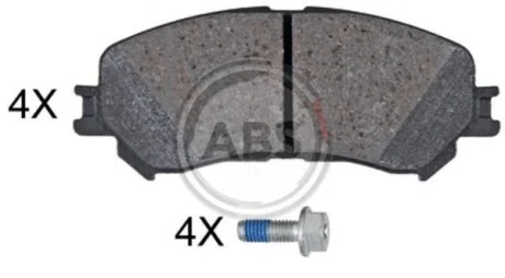 Тормозные колодки дисковые, комплект A.B.S. 35145