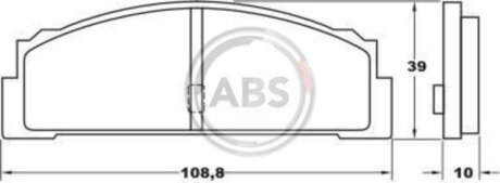 Тормозные колодки дисковые, комплект A.B.S. 36003