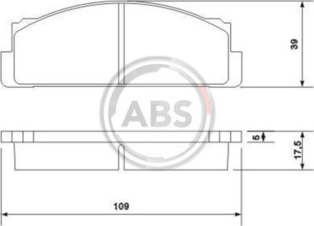 Тормозные колодки дисковые, комплект A.B.S. 36004