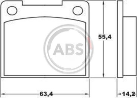 Тормозные колодки дисковые, комплект A.B.S. 36037