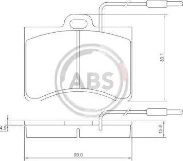 Тормозные колодки дисковые, комплект A.B.S. 36099