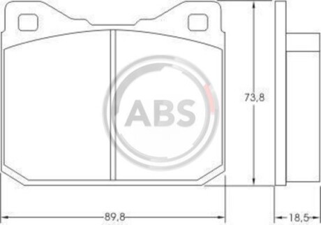 Тормозные колодки дисковые, комплект A.B.S. 36104