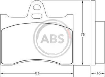 Тормозные колодки дисковые, комплект A.B.S. 36110