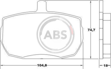 Тормозные колодки дисковые, комплект A.B.S. 36124