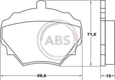 Тормозные колодки дисковые, комплект A.B.S. 36125