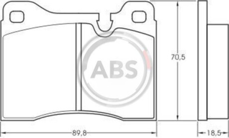 Тормозные колодки дисковые, комплект A.B.S. 36133