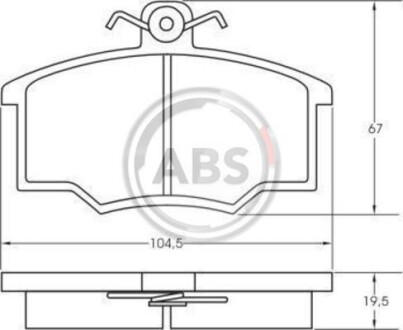 Тормозные колодки дисковые, комплект A.B.S. 36138