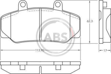 Тормозные колодки дисковые, комплект A.B.S. 36177