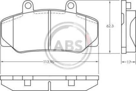 Тормозные колодки дисковые, комплект A.B.S. 36177