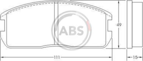 Тормозные колодки дисковые, комплект A.B.S. 36178