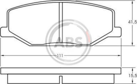 Тормозные колодки дисковые, комплект A.B.S. 36179