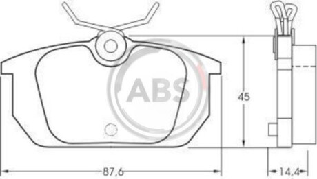 Тормозные колодки дисковые, комплект A.B.S. 36188