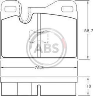 Тормозные колодки дисковые, комплект A.B.S. 36398