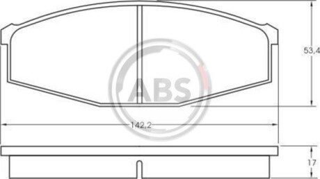 Тормозные колодки дисковые, комплект A.B.S. 36473