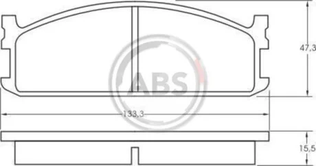 Тормозные колодки дисковые, комплект A.B.S. 36593