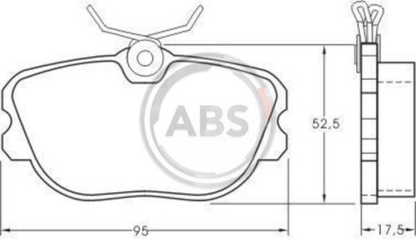 Тормозные колодки дисковые, комплект A.B.S. 36622