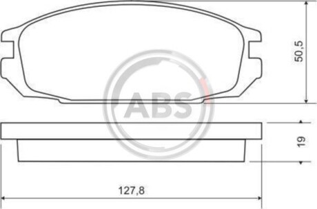 Тормозные колодки дисковые, комплект A.B.S. 36693