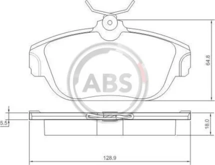 Тормозные колодки дисковые, комплект A.B.S. 36710
