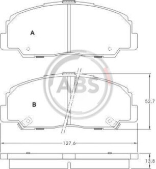 Тормозные колодки дисковые, комплект A.B.S. 36736