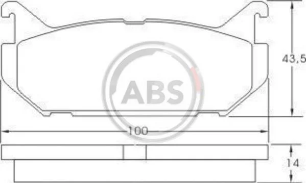 Колодка торм. FORD/MAZDA PROBE/626/MX6/XEDOS 6 зад A.B.S. 36796 (фото 1)