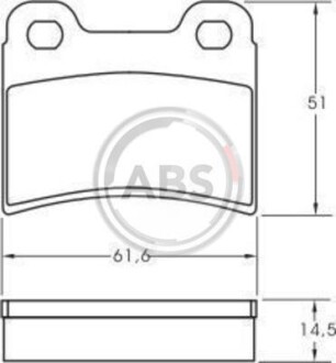 Тормозные колодки дисковые, комплект A.B.S. 36814