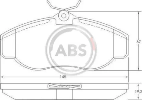 Тормозные колодки дисковые, комплект A.B.S. 36941