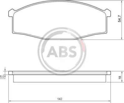 Тормозные колодки дисковые, комплект A.B.S. 36954