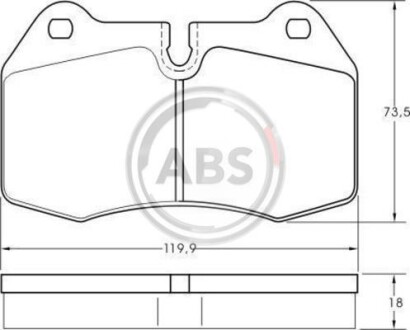 Тормозные колодки дисковые, комплект A.B.S. 36958