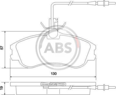 Тормозные колодки дисковые, комплект A.B.S. 37016