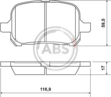 Тормозные колодки дисковые, комплект A.B.S. 37033
