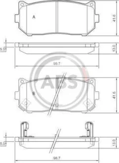 Тормозные колодки дисковые, комплект A.B.S. 37045