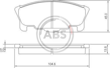 Тормозные колодки дисковые, комплект A.B.S. 37058