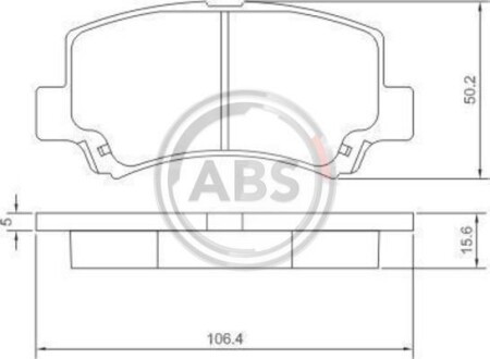 Тормозные колодки дисковые, комплект A.B.S. 37086