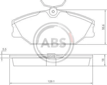Тормозные колодки дисковые, комплект A.B.S. 37138