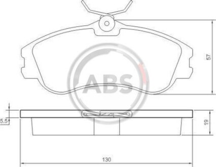 Тормозные колодки дисковые, комплект A.B.S. 37152