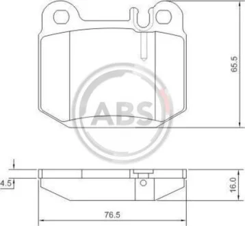 Тормозные колодки дисковые, комплект A.B.S. 37194