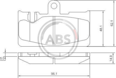 Тормозные колодки дисковые, комплект A.B.S. 37264