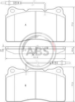 Тормозные колодки дисковые, комплект A.B.S. 37271