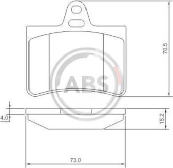 Тормозные колодки дисковые, комплект A.B.S. 37276