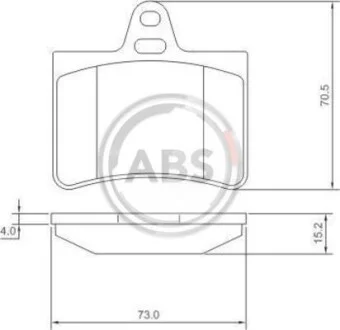 Тормозные колодки дисковые, комплект A.B.S. 37276
