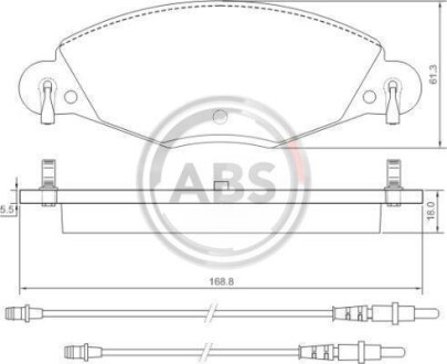 Тормозные колодки дисковые, комплект A.B.S. 37285