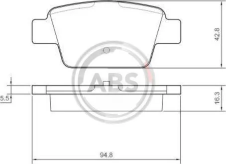 Тормозные колодки дисковые, комплект A.B.S. 37291