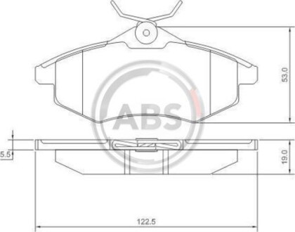 Тормозные колодки дисковые, комплект A.B.S. 37307