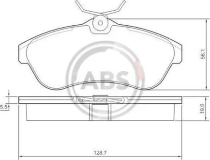 Тормозные колодки дисковые, комплект A.B.S. 37308