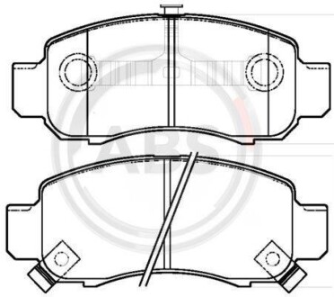 Тормозные колодки дисковые, комплект A.B.S. 37314