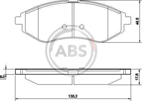 Тормозные колодки дисковые, комплект A.B.S. 37352