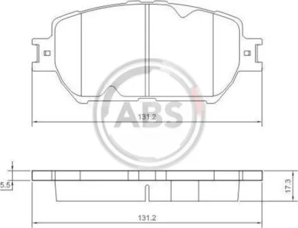 Тормозные колодки дисковые, комплект A.B.S. 37356
